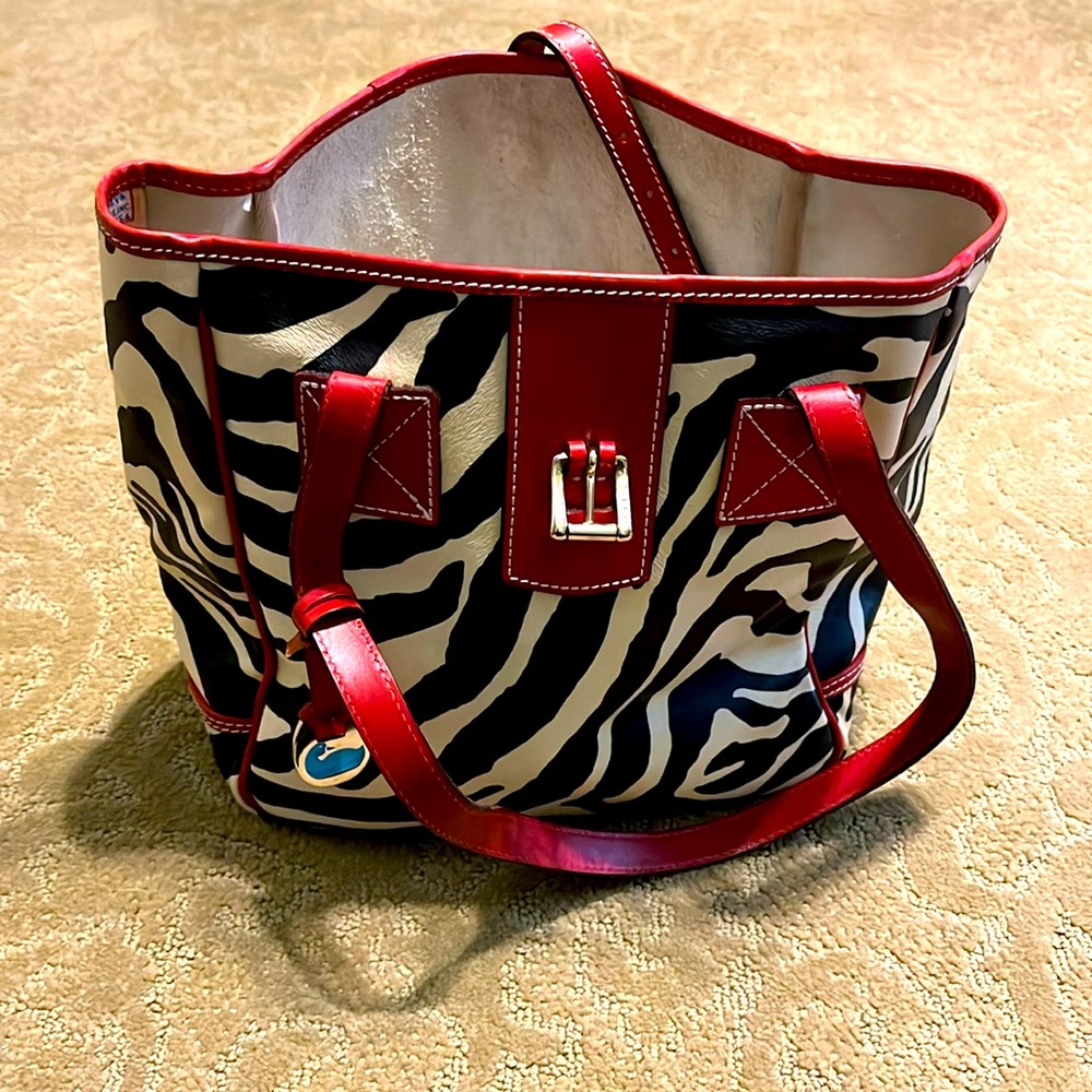 Dooney & Bourke zebra print leather purse